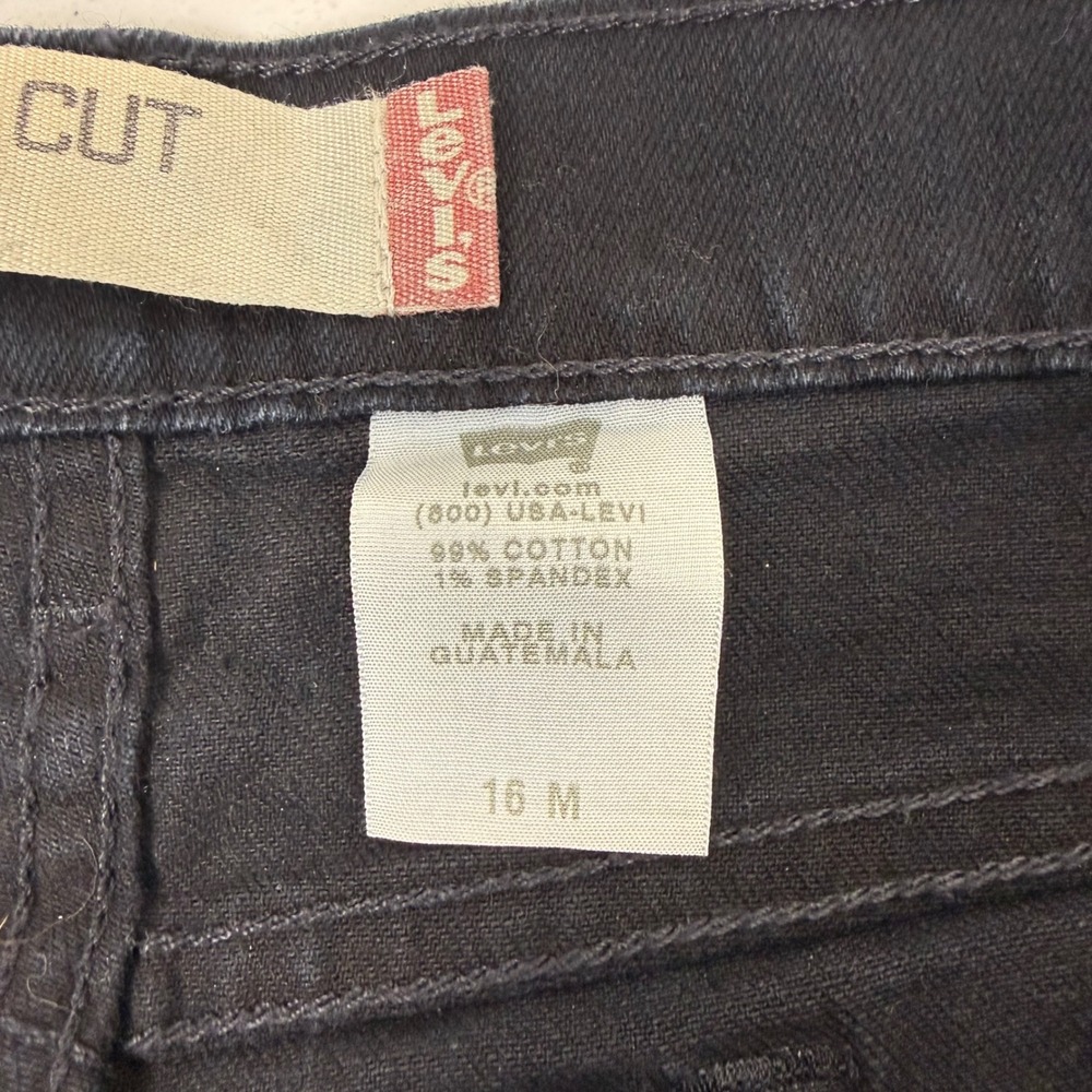 Vtg Levis 515 Bootcut Jeans Womens 16M‎ Black Mid Rise Stretch Denim 515-0215 - Picture 7 of 12